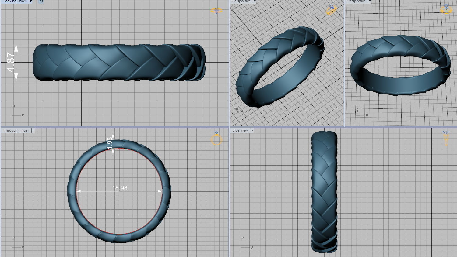 Mens Band ring printable ring 3d model  3D print model_2