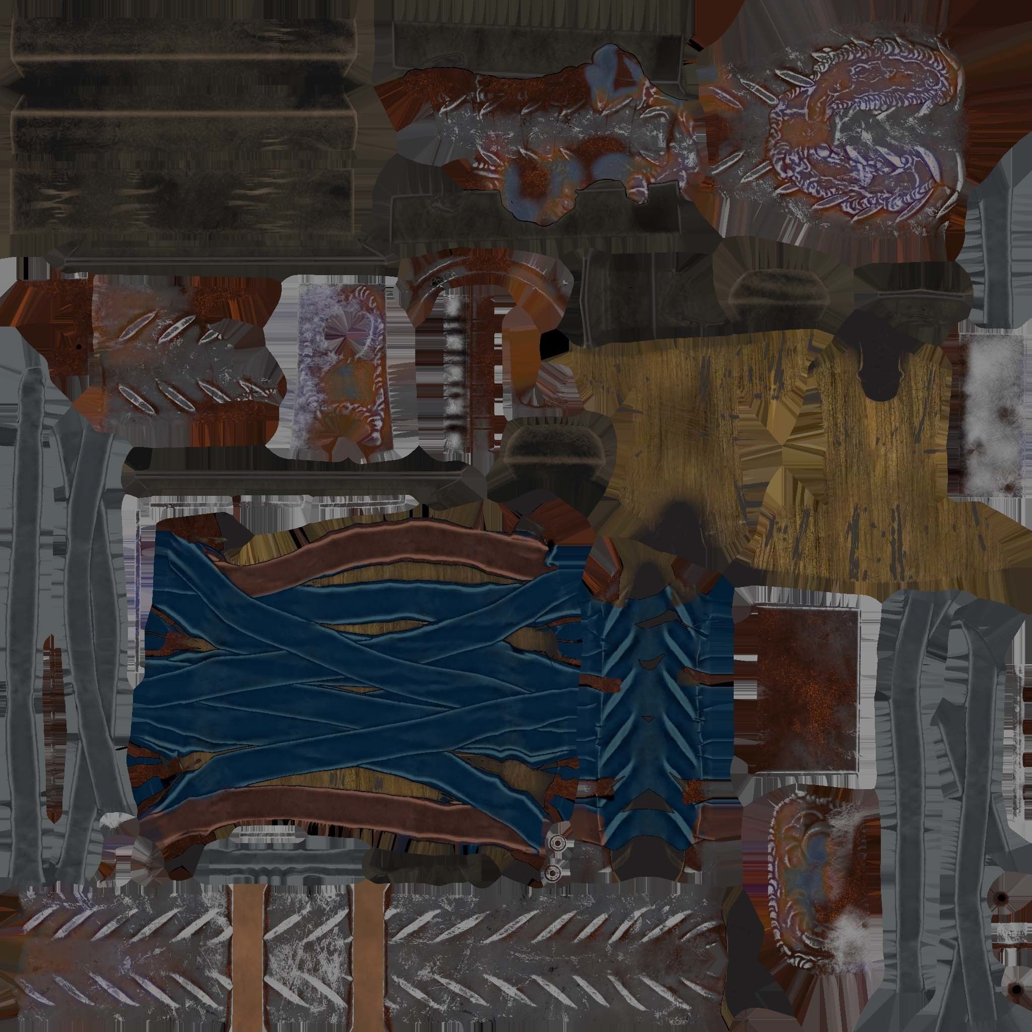 Saiga two weapons Low-poly 3D model_7