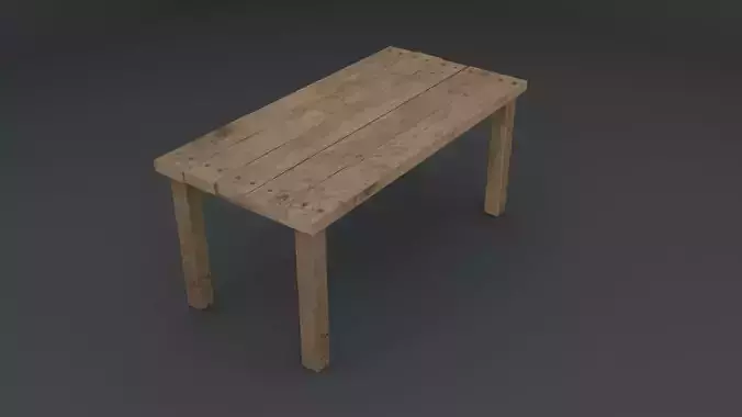 Low-Poly Table wooden