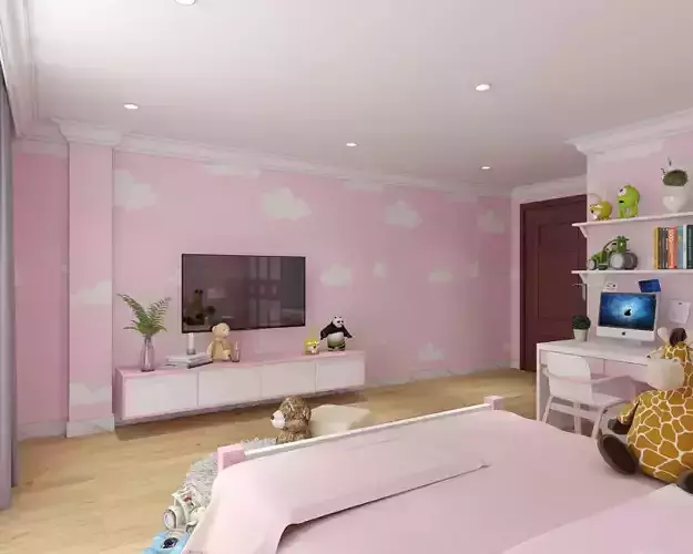 Kids room   Low-poly 3D model