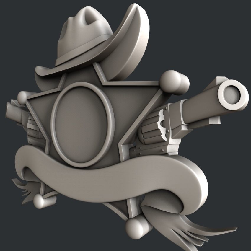 3d STL models for CNC router relief P202 3D model_2