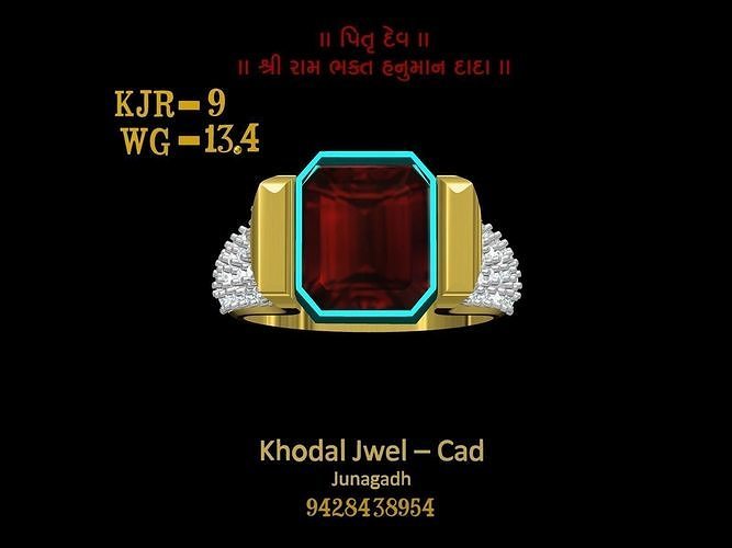 male ring Low-poly 3D model