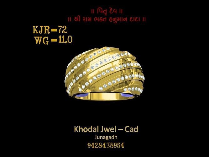 male ring Low-poly 3D model