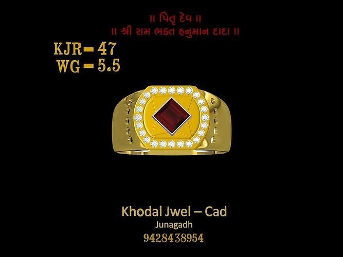 male ring Low-poly 3D model