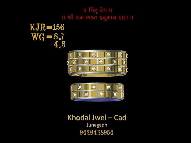 male ring Low-poly 3D model