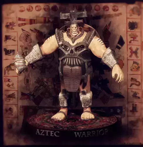 Aztec Warrior 3D Model Low-poly 3D model