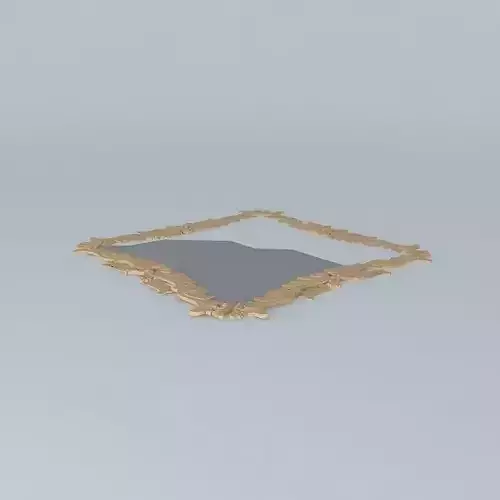 Mirror gold frame