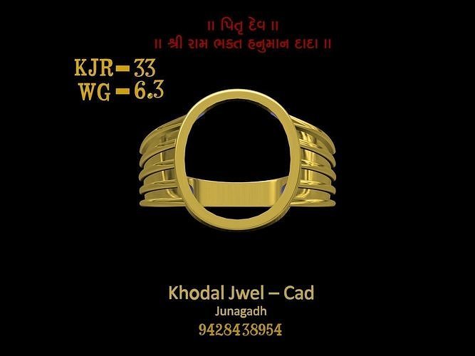 male ring Low-poly 3D model