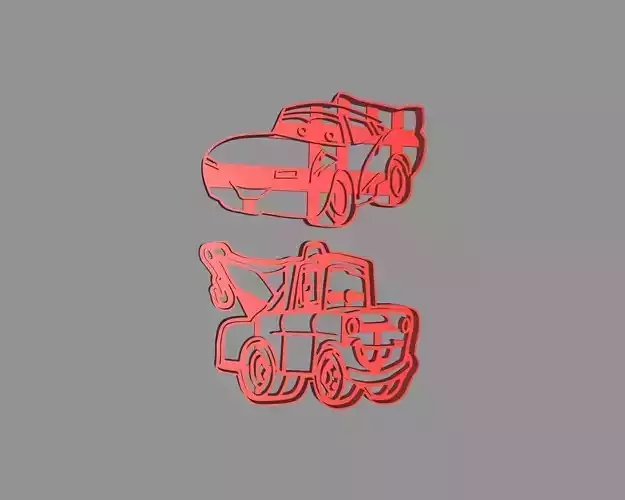 Cars Rayo MacQueen and Mate Cookie Cutter Set