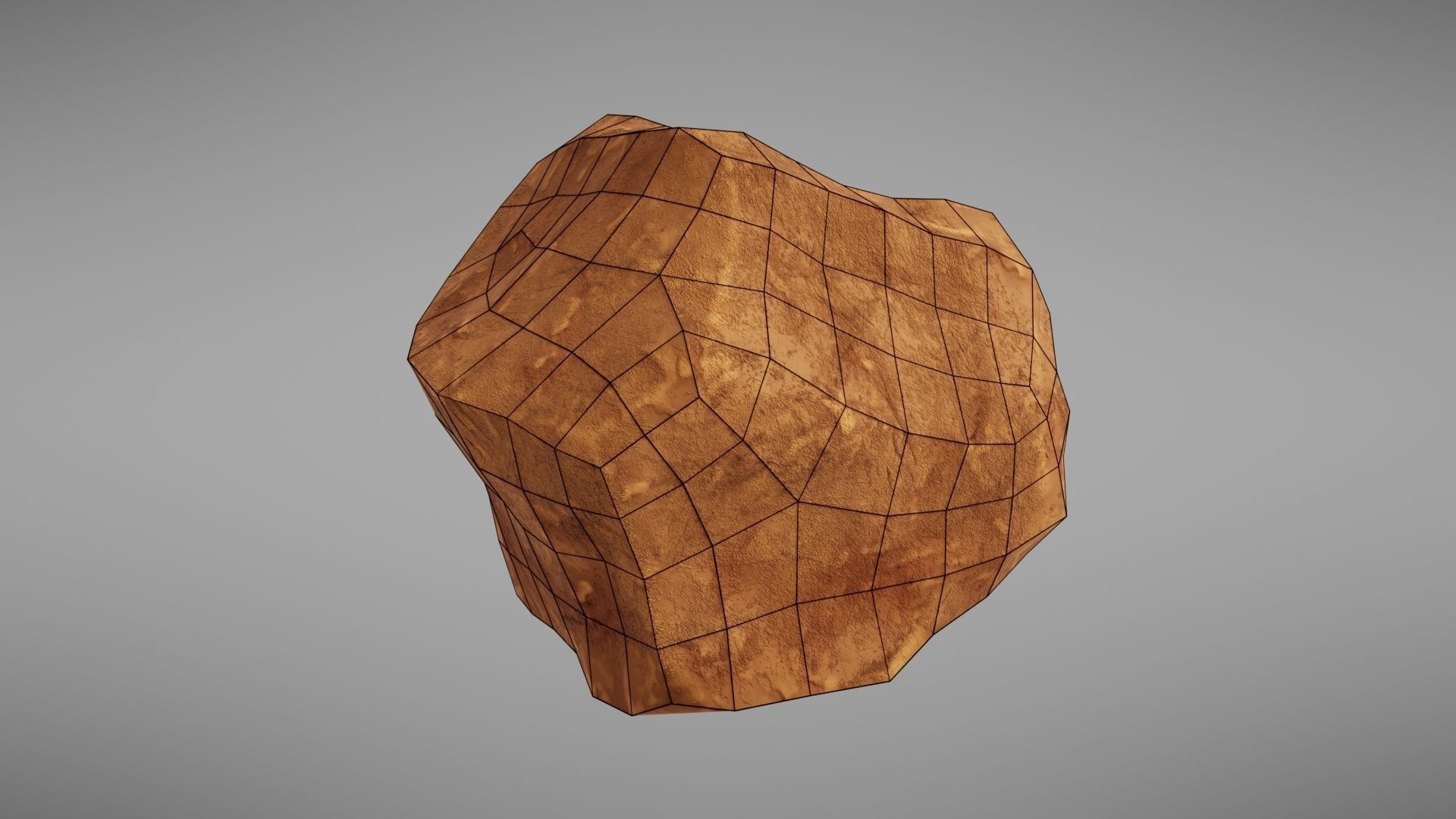Stylised rock Low-poly 3D model_24