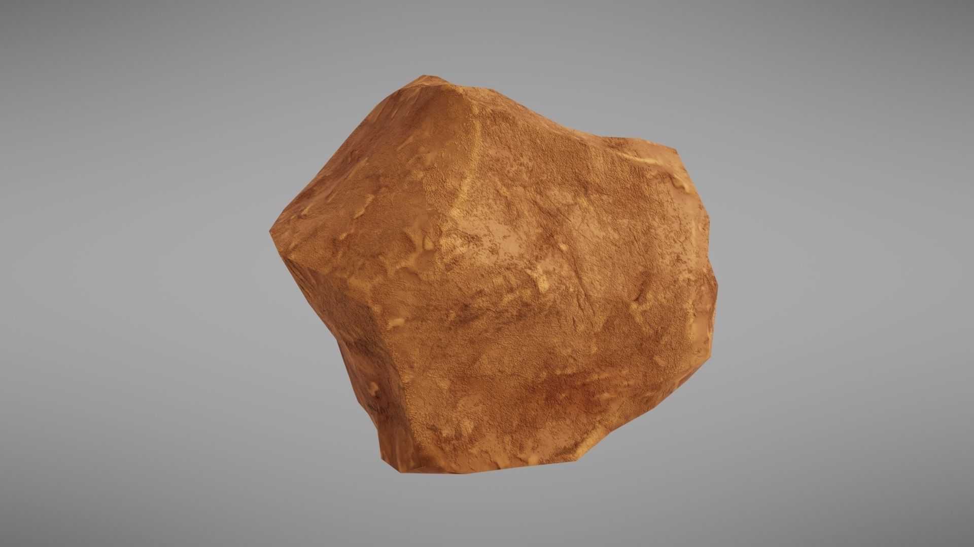 Stylised rock Low-poly 3D model_3