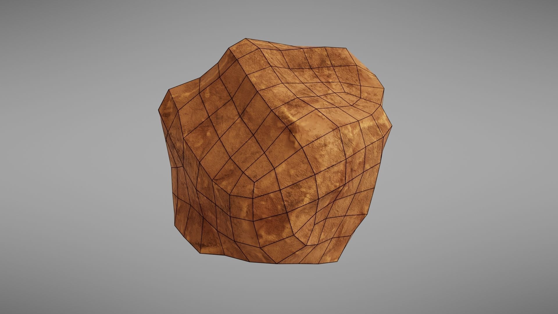 Stylised rock Low-poly 3D model_36