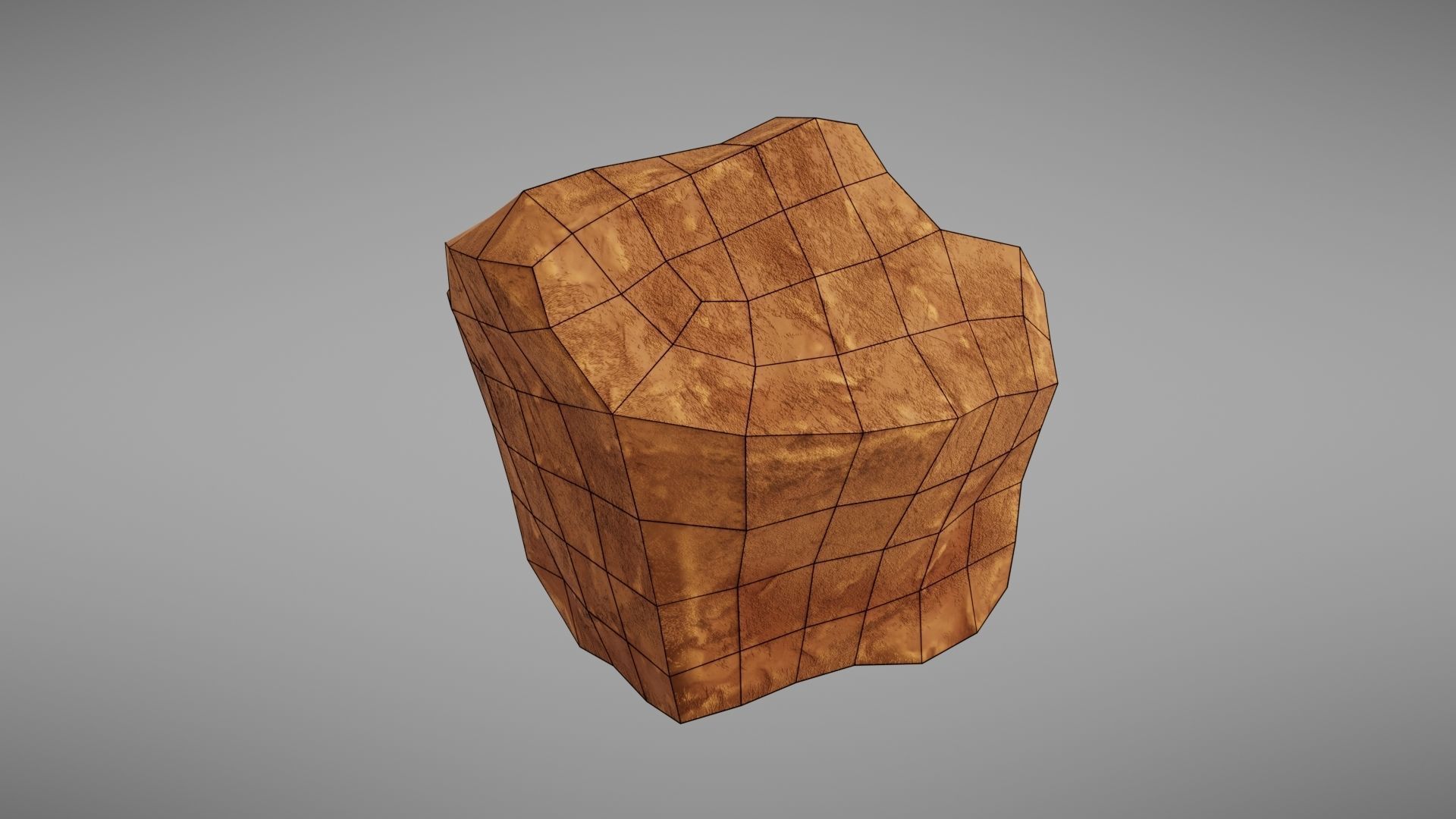 Stylised rock Low-poly 3D model_29