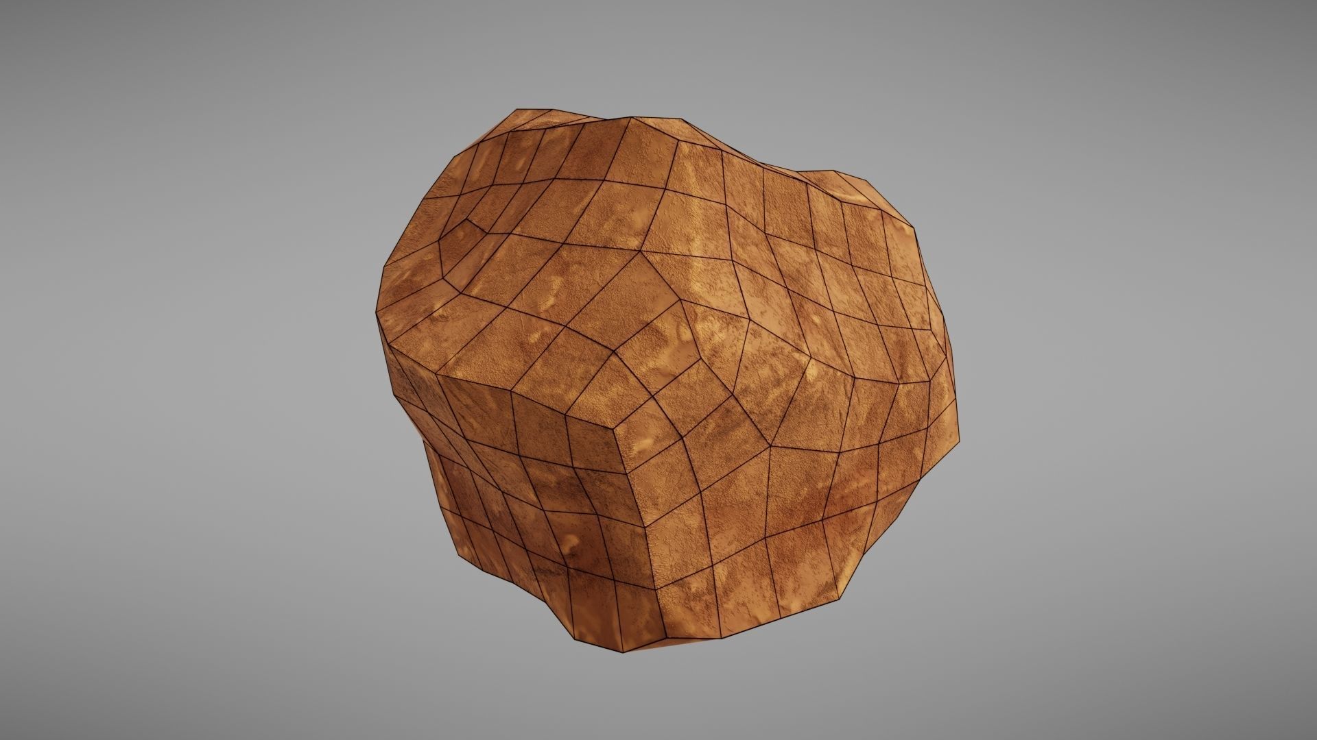 Stylised rock Low-poly 3D model_25