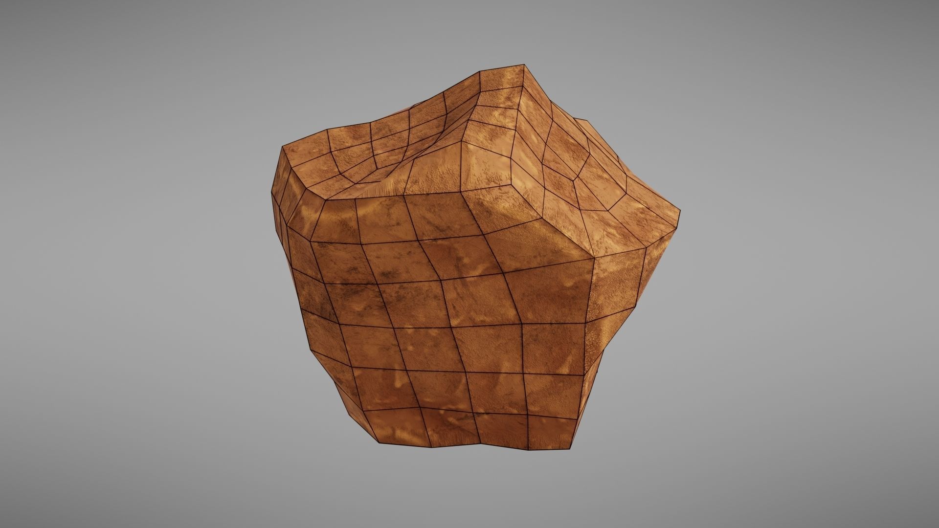 Stylised rock Low-poly 3D model_31