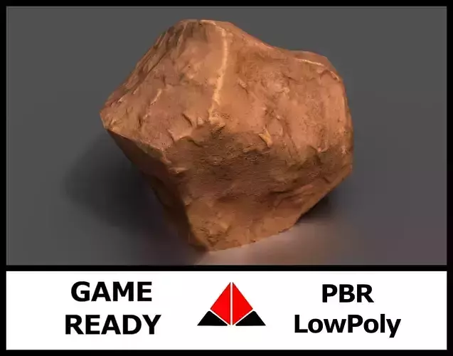 Stylised rock Low-poly 3D model Stylised rock Low-poly 3D model