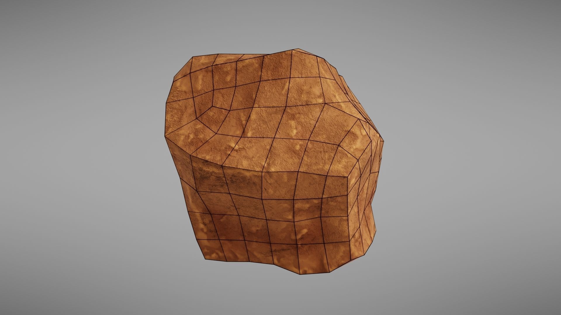 Stylised rock Low-poly 3D model_27