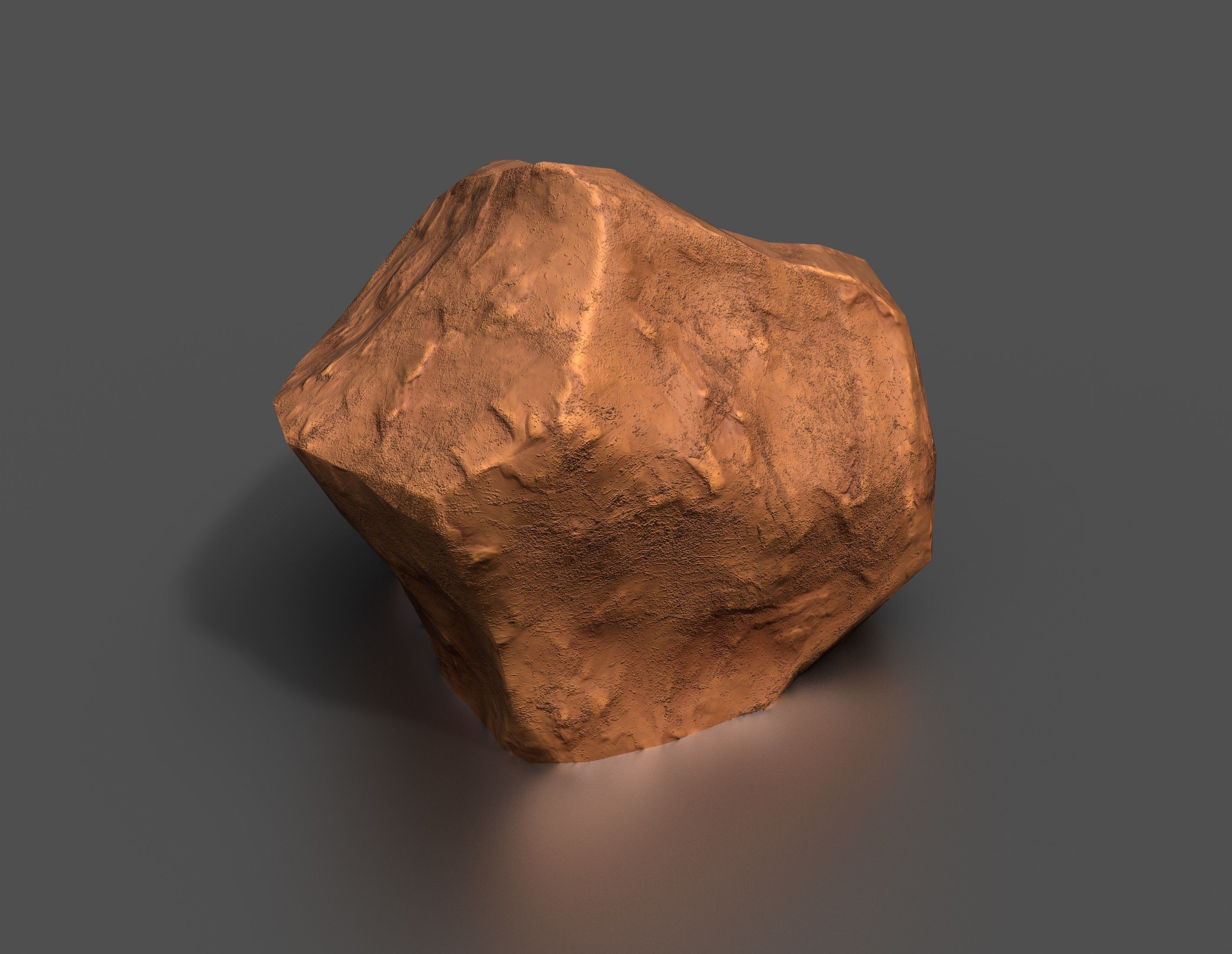 Stylised rock Low-poly 3D model_1