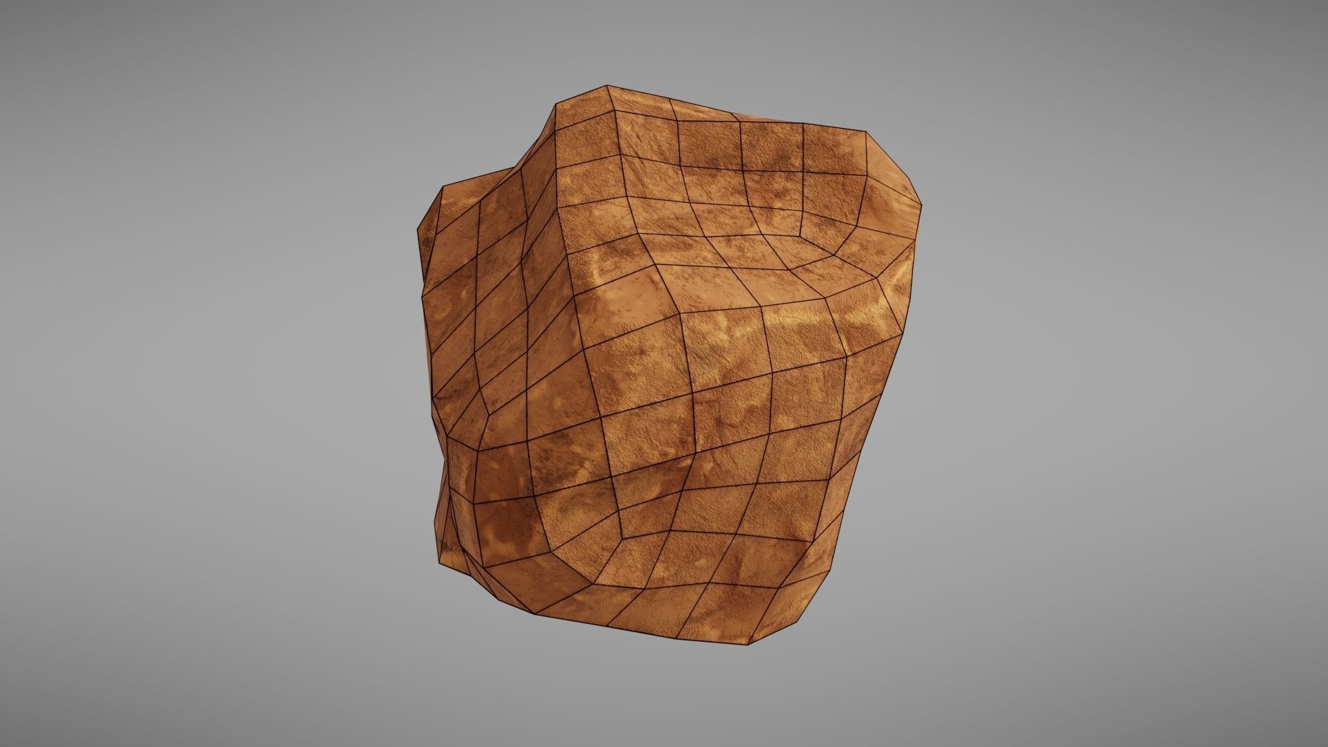 Stylised rock Low-poly 3D model_35