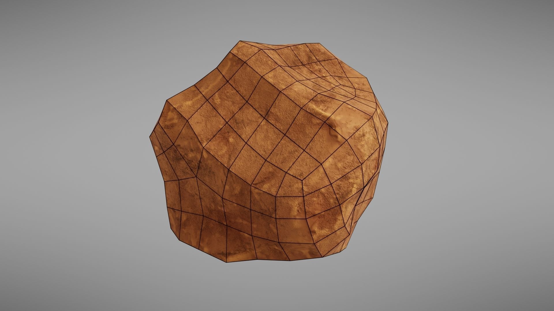 Stylised rock Low-poly 3D model_37