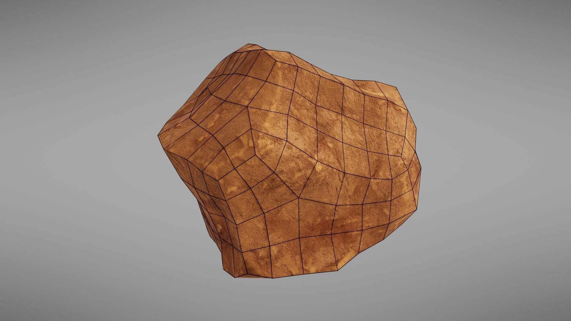 Stylised rock Low-poly 3D model_23