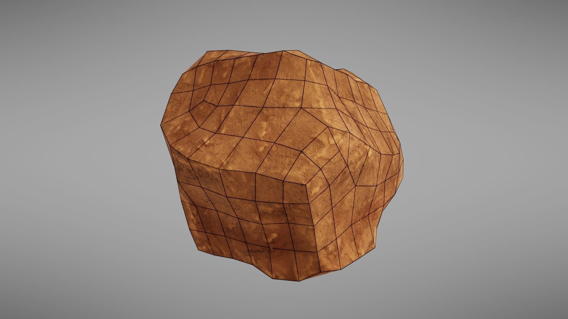 Stylised rock Low-poly 3D model_26