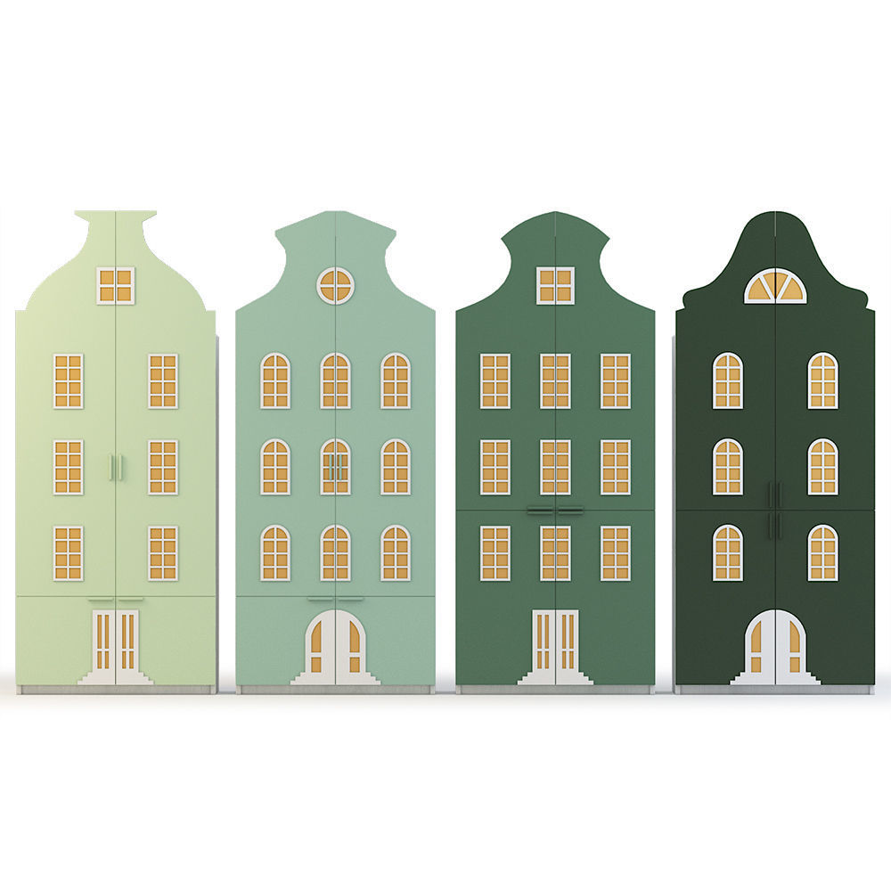 House chest of drawers Low-poly 3D model_1