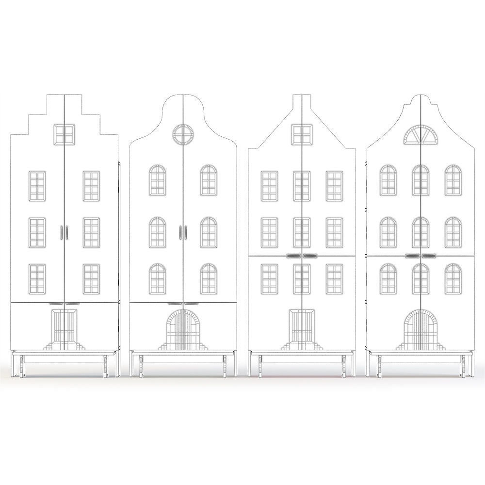 House chest of drawers Low-poly 3D model_14