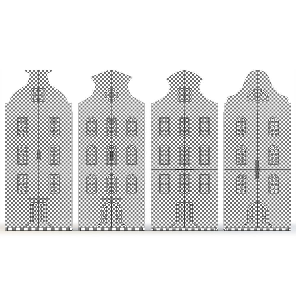 House chest of drawers Low-poly 3D model_4