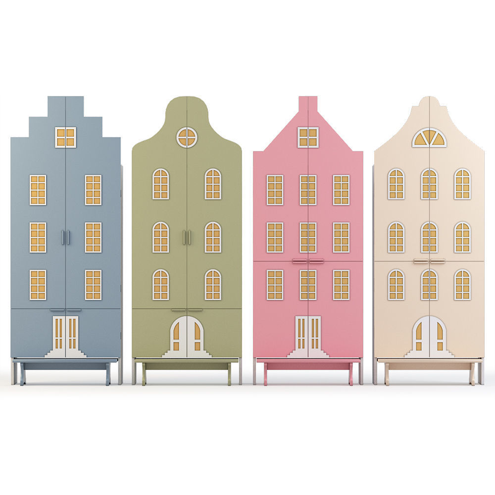 House chest of drawers Low-poly 3D model_12