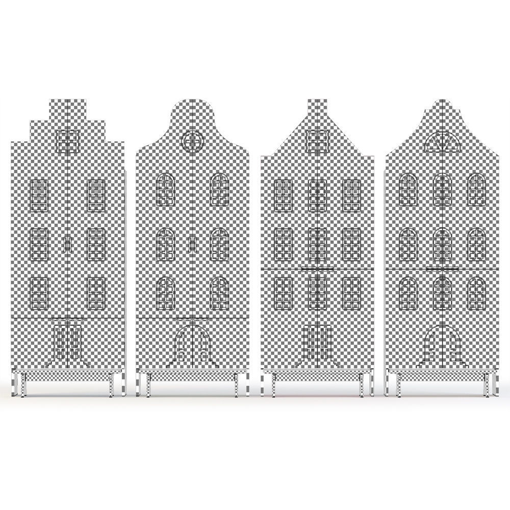 House chest of drawers Low-poly 3D model_13