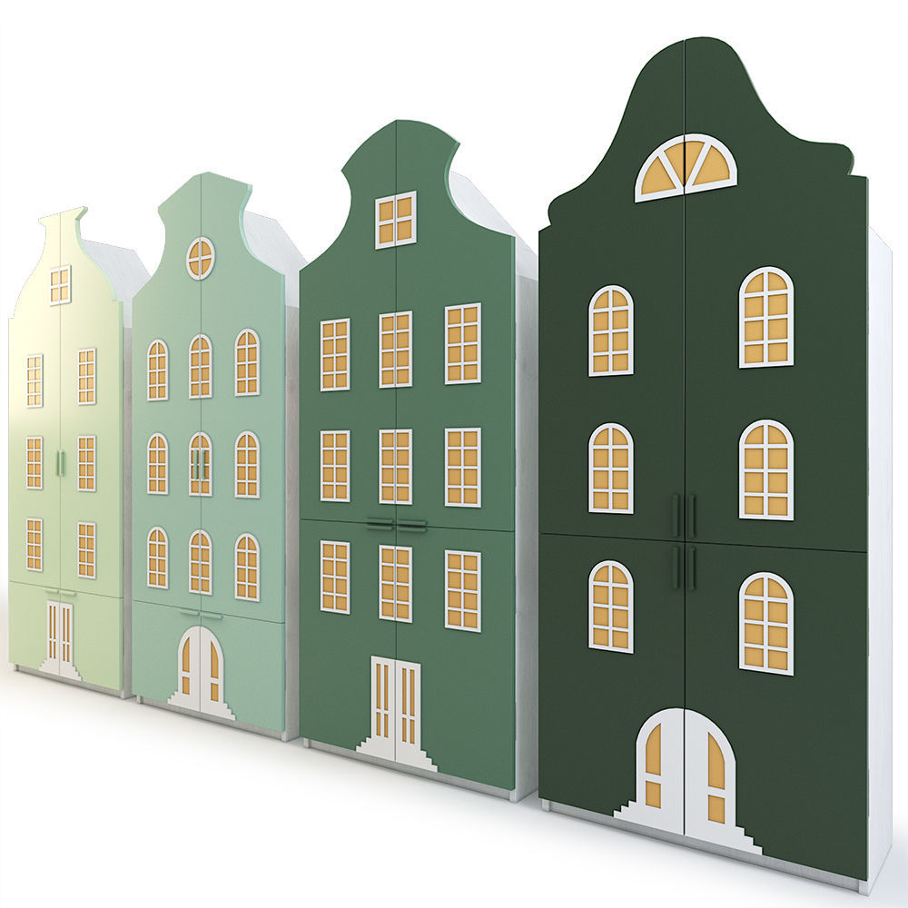 House chest of drawers Low-poly 3D model_9