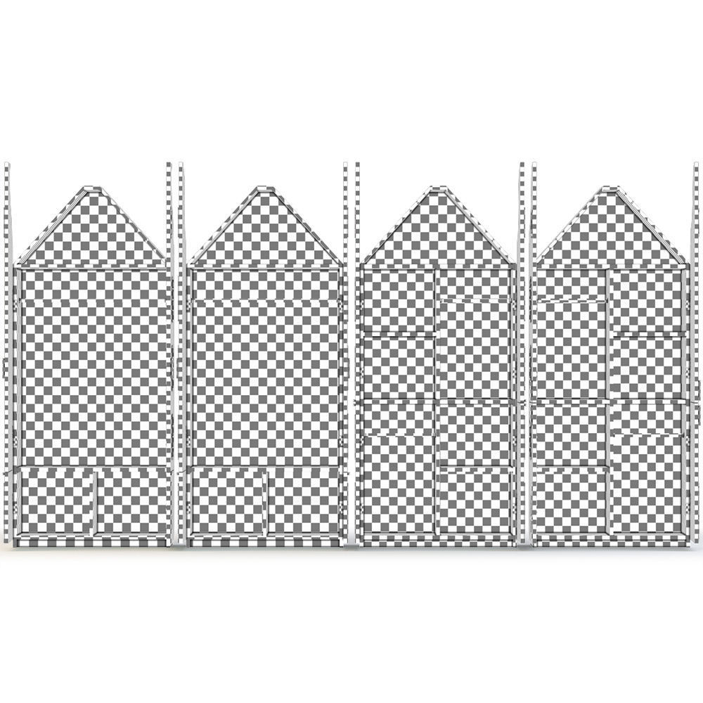 House chest of drawers Low-poly 3D model_7