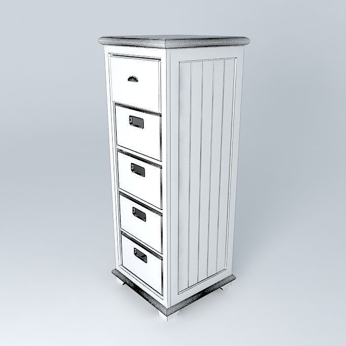 Furniture  column with baskets Free 3D model_4