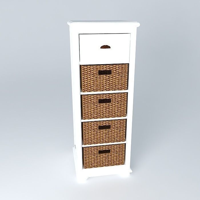 Furniture  column with baskets Free 3D model_2