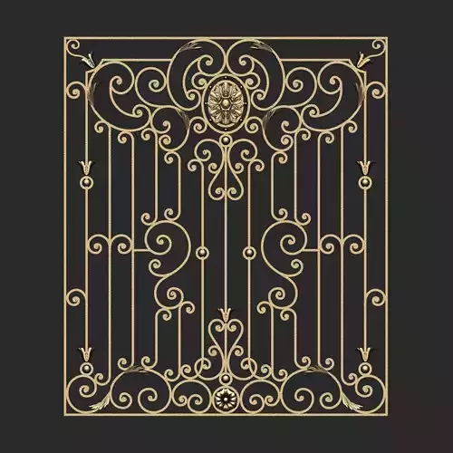 Wrought iron grating