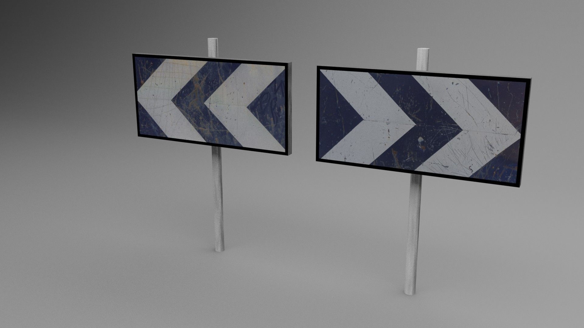 Big Traffic Signs Pack Low-Poly Low-poly 3D model_6