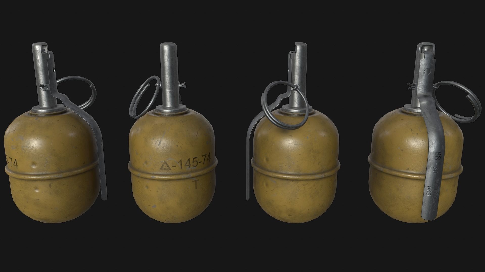 RGD-5 Grenade Low-poly 3D model_6