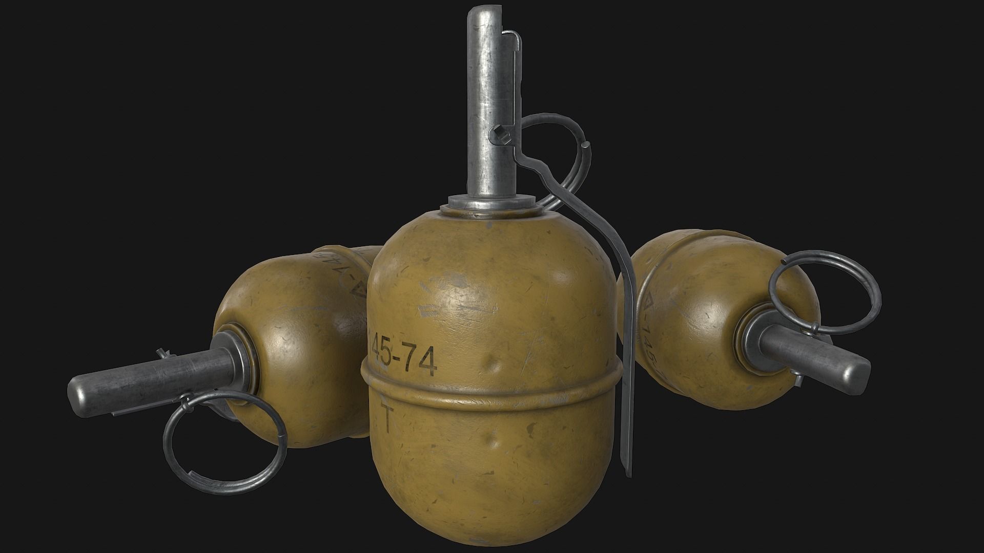 RGD-5 Grenade Low-poly 3D model_1