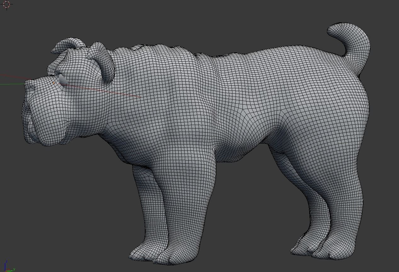 bulldog 3D model_1