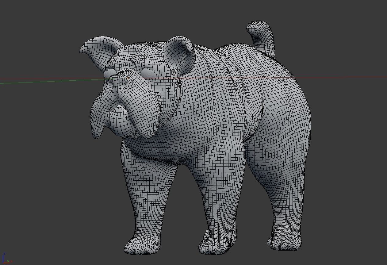 bulldog 3D model_3