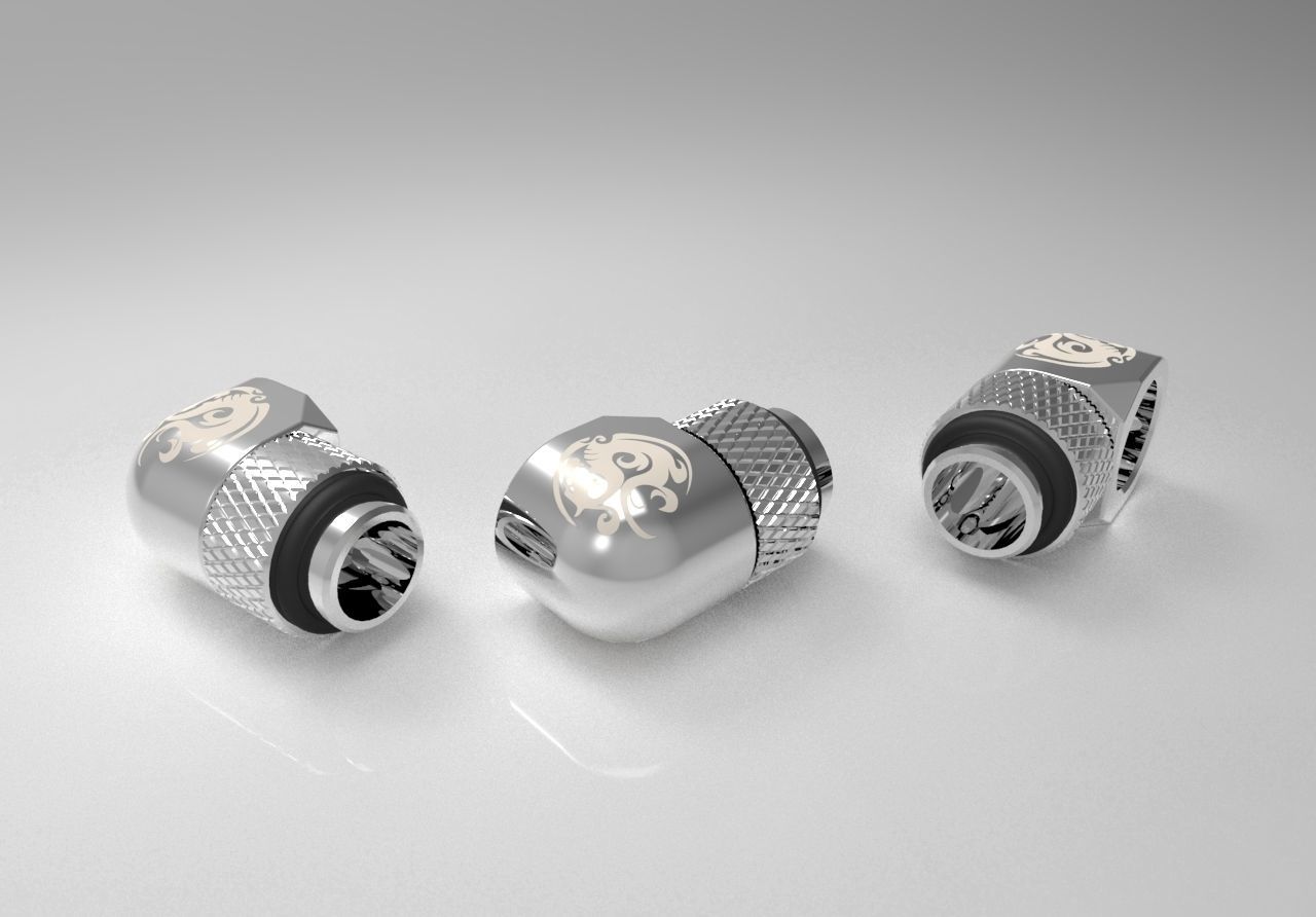 Kitbash Pack Water Cooling Pipe and Tubing Fittings 3D model_32