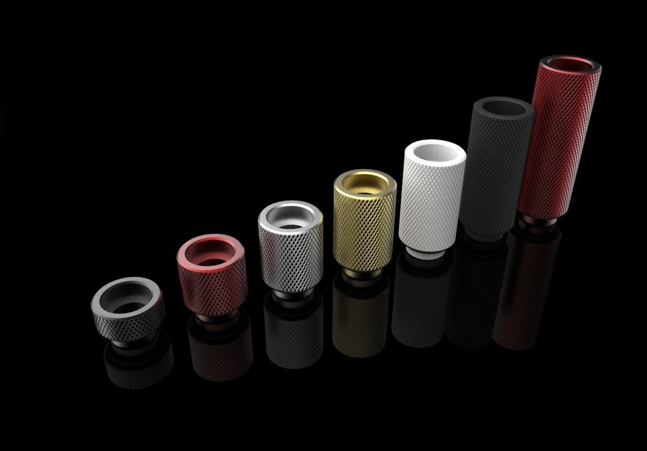 Kitbash Pack Water Cooling Pipe and Tubing Fittings 3D model_36