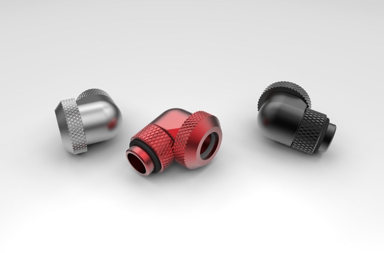 Kitbash Pack Water Cooling Pipe and Tubing Fittings 3D model_38