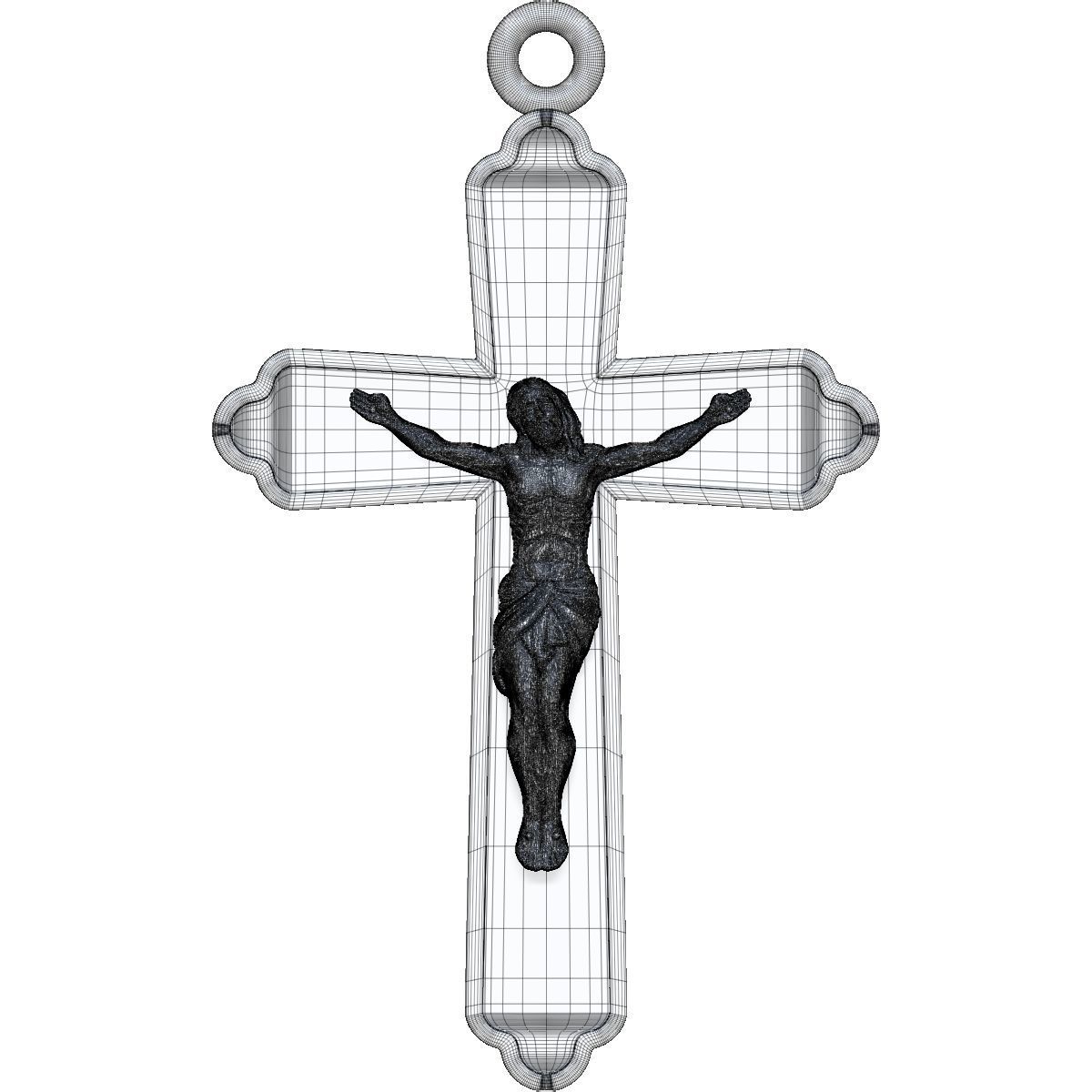 Jesus on the cross 3D model 3D print model_4