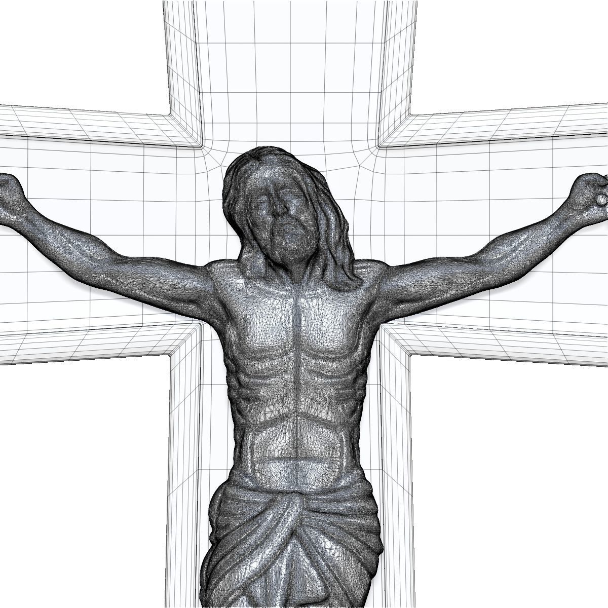 Jesus on the cross 3D model 3D print model_5