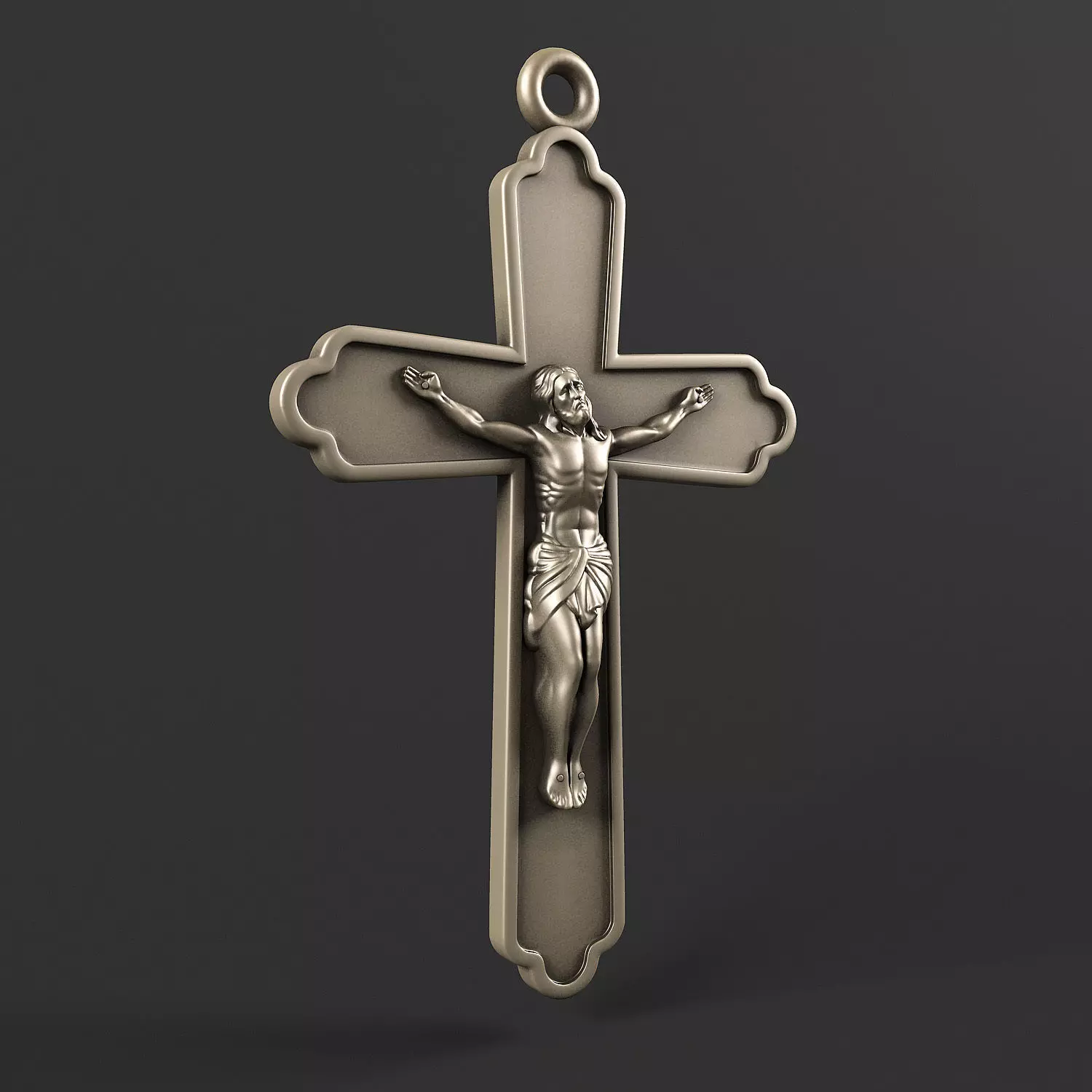 Jesus on the cross 3D model 3D print model_0
