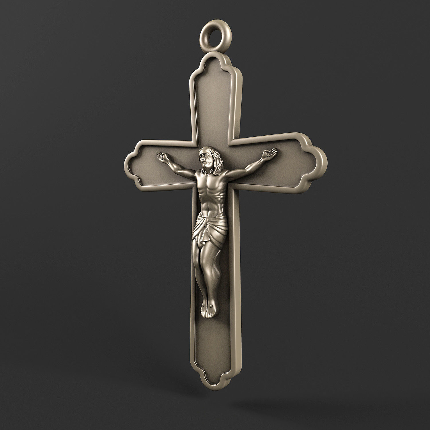 Jesus on the cross 3D model 3D print model_2