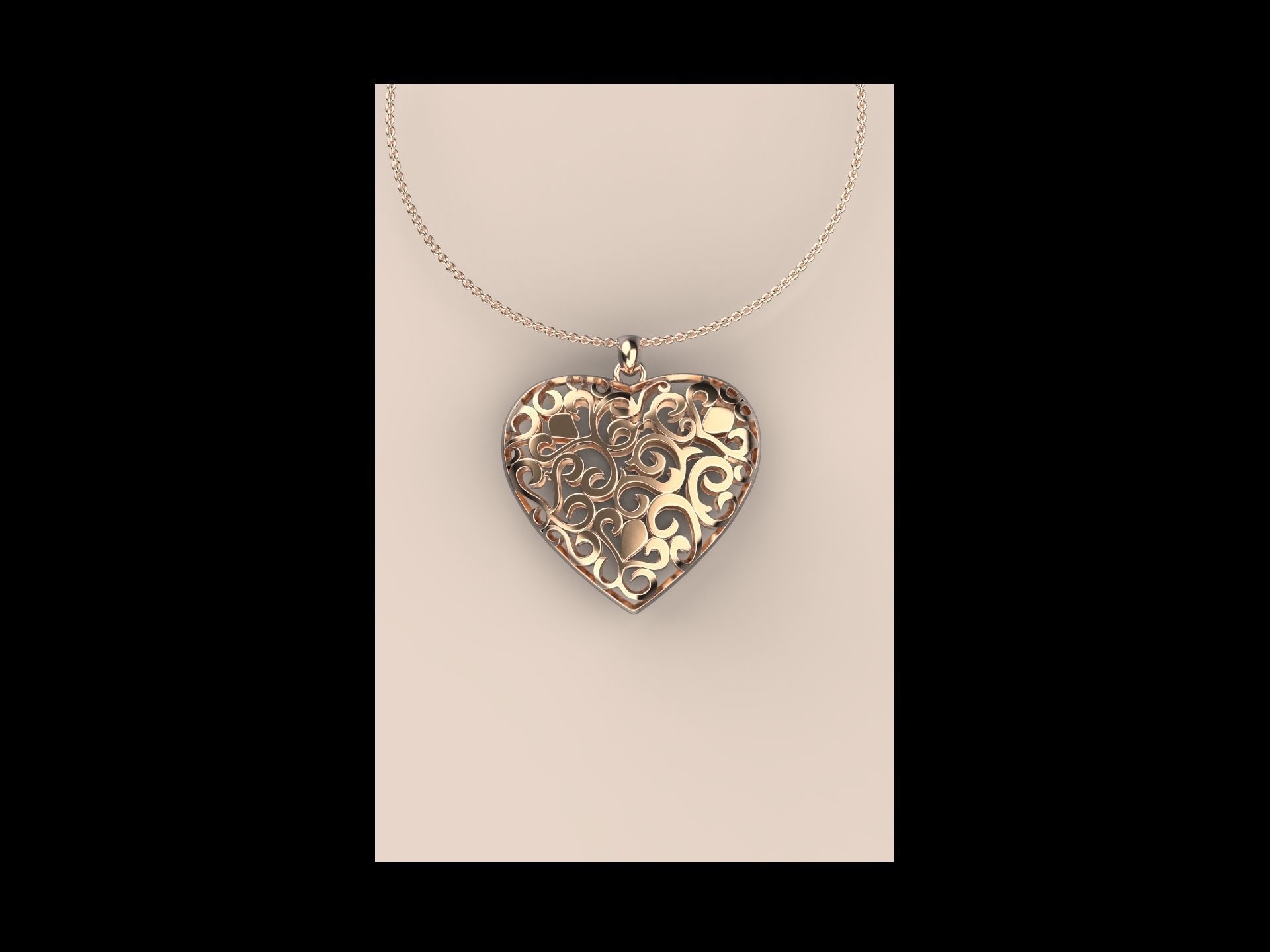 Heart 3D model locket 3D print model_5