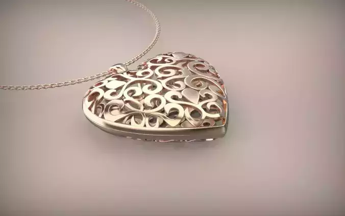 Heart 3D model locket 3D print model Heart 3D model locket 3D print model